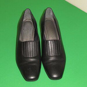 Naturalizer Shoes Women Leather Block Pump Comfort Black 7.5 N Work